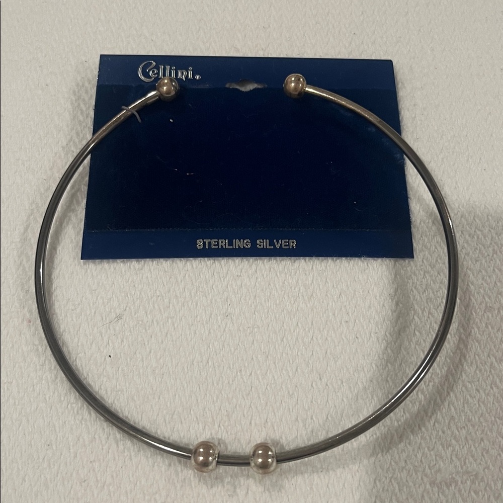 Vintage Cellini Sterling Silver Charm Necklace new on card